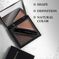 FACES CANADA HD Shape Up Brow Kit - Brown 02, 2.8g | Eyebrow Duo Kit - Wax & Powder With Brush | Long-Lasting | Precise & Natural Looking | Rich Color Payoff | Shaped & Defined Brows | Cruelty-free