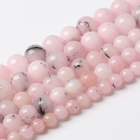38pcs 10mm Natural Pink Opal Jades Stone Beads Round Loose Spacer Beads for Jewelry Making DIY Bracelets Crystal Energy Healing Power Stone (10mm, Pink Opal Stone)