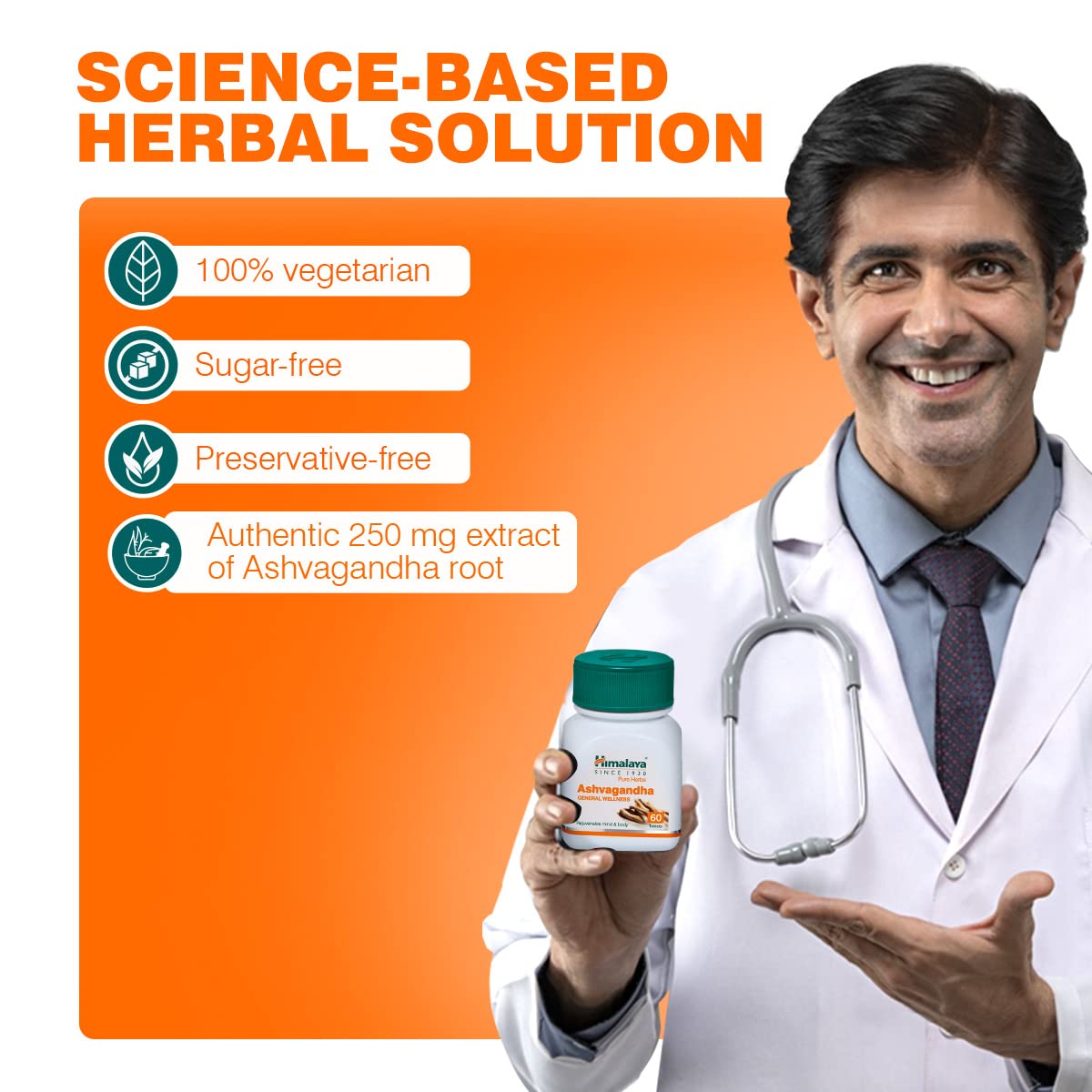 Himalaya Ashvagandha - General Wellness Tablets, 60 Tablets - Pack Of 2