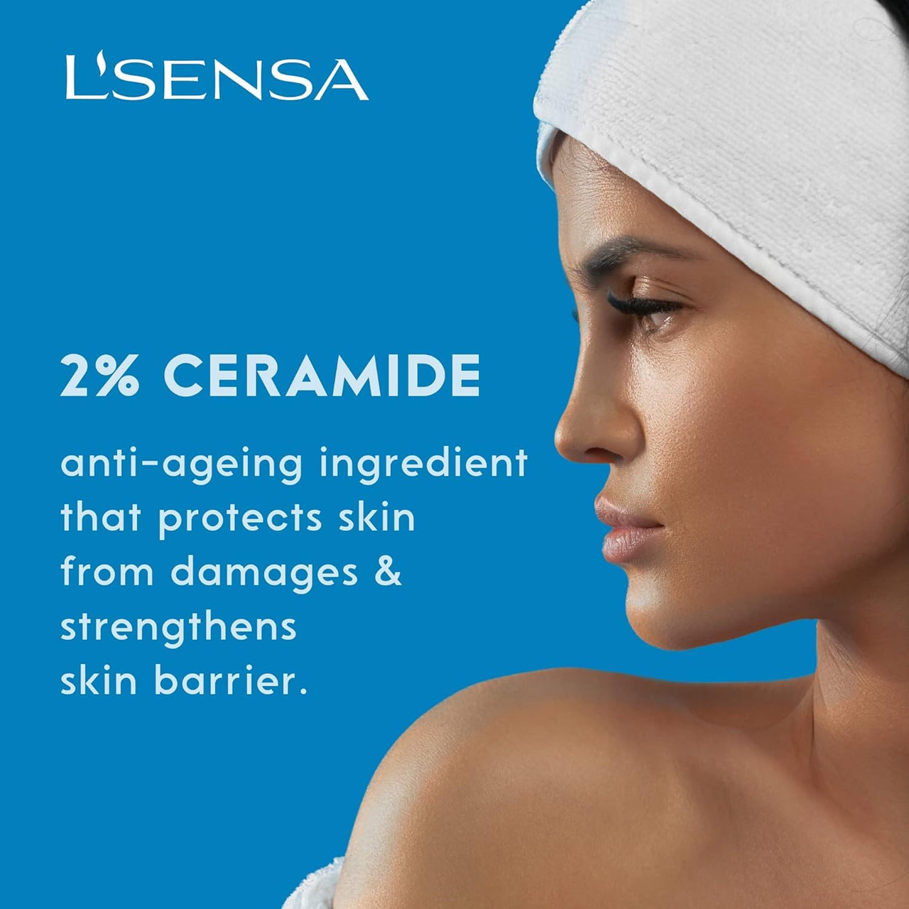 L’SENSA Moisturizer for Face (Pack of 2) |For Oily & Dry Skin |Advance Formulation 2% Ceramide & 1% Hyaluronic Acid-Get Flawless & Glowing Skin | Lightweight Cream For Women & Men | Non Sticky | 50 G