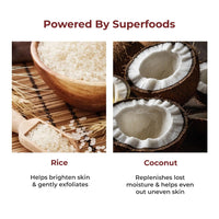 Naturali Radiant Glow Face Scrub With Rice & Coconut | Improves Skin Texture | Smoothens & Softens Skin | Paraben & Mineral Oil Free | 100g