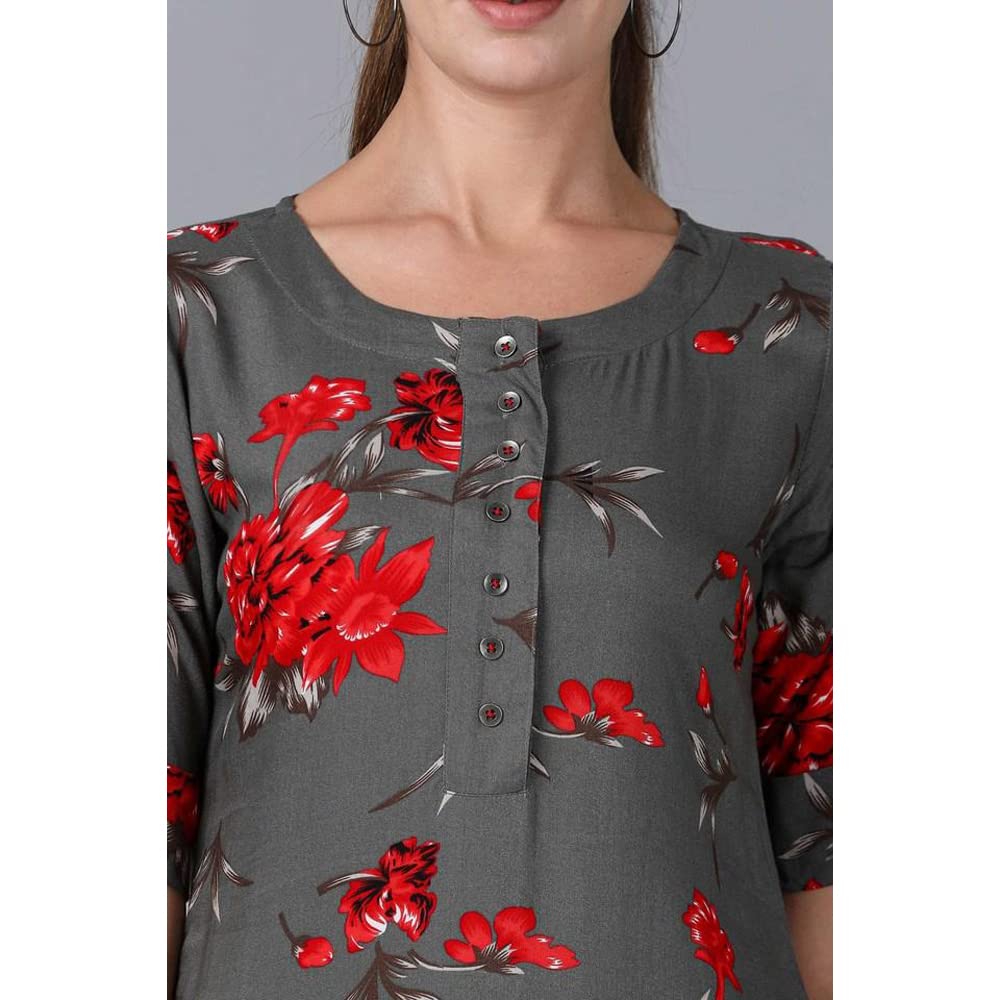 in. fuse by Shoppers Stop Printed Rayon Round Neck Womens