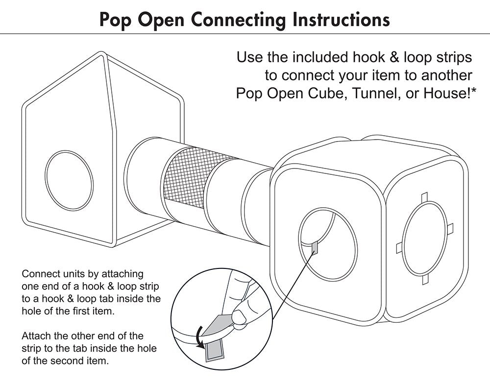 Kitty City Pop Open Jungle Combo,Collapsible Cat Cube, Play Kennel, Cat Bed, Tunnel, Cat toys