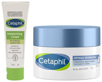 Cetaphil Moisturising Cream for Face & Body Dry to Normal skin 80 gm Optimal Hydration Replenishing Night Cream 50g Lightweight & Fast Absorption Hyaluronic Acid Blue Daisy Extract Niacinamide