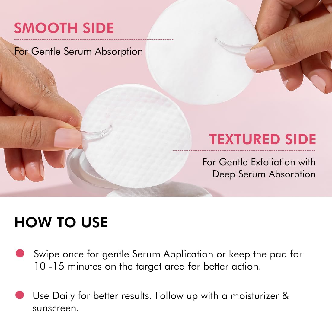 mCaffeine CLEAR GLOW 2% Alpha Arbutin Kojic Acid Brightening Serum Pads with 3% Niacinamide For Dark Spots & Pigmentation | Toner Pads for Even Skin Tone|For Men & Women | Fragrance-Free - 40N