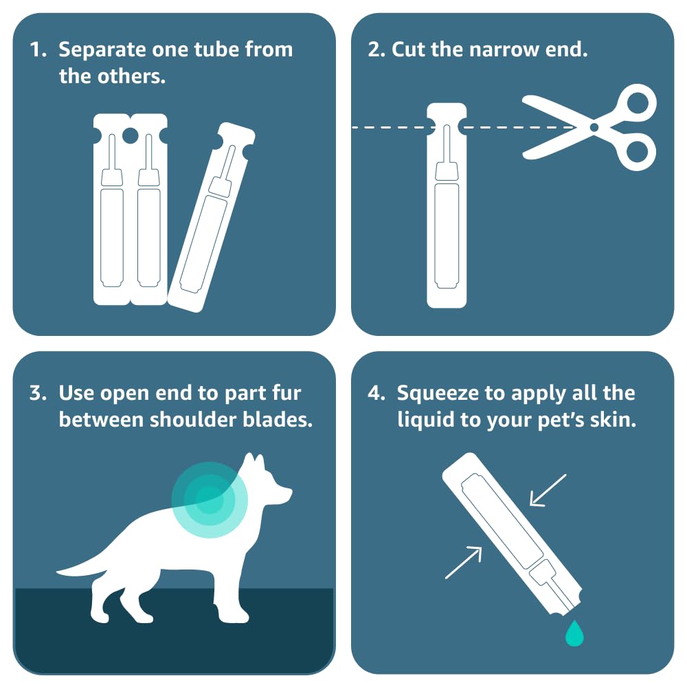 Basics Flea, Tick & Mosquito Topical for X-Large Dog (over 55 pounds), 4 Count