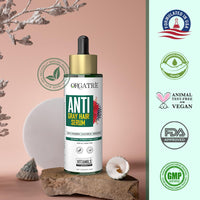 Orgatre Anti-Gray Hair Serum With Arcolys, Melanogray, Black Seed Oil & Hibiscus Extract | Light-Weight, Non-Sticky 50ml
