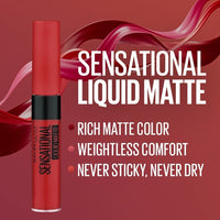 Maybelline New York Sensational Liquid Matte Lipstick 11, Made Easy + FREE Red Serenade Lipstick