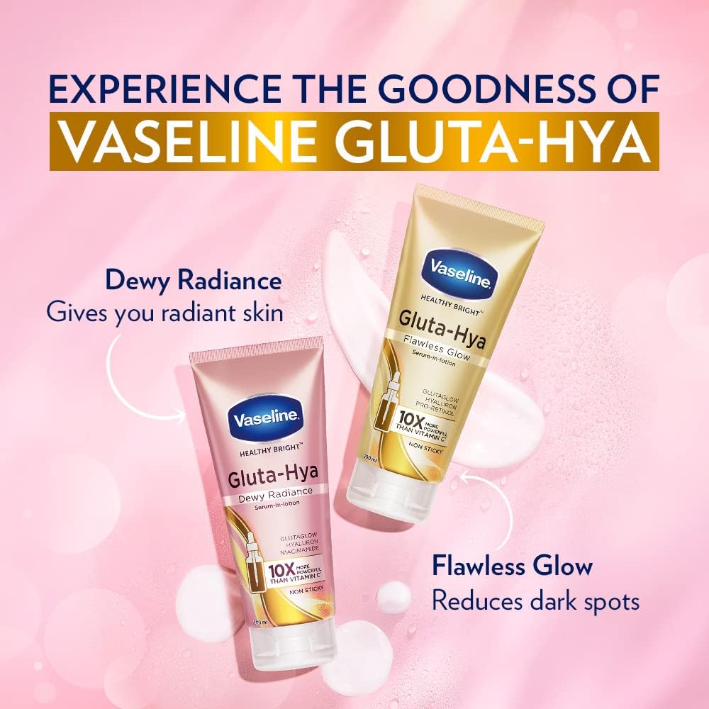 Vaseline Healthy Bright Gluta Hya Serum Burst Lotion Dewy Radiance 300 Ml.