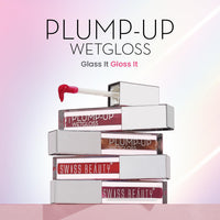 Swiss Beauty Plump-Up Wet Lightweight Lip Gloss With High Shine Glossy Finish For Fuller And Plump Lips | Shade- Mauve Muse, 2Ml|