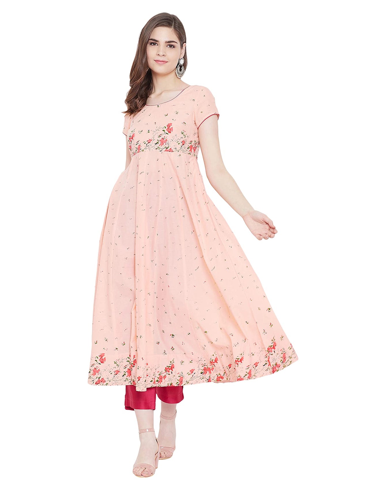 Poshak Hub Women's  Cotton Anarkali Kurta