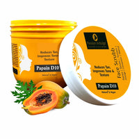 Passion Indulge Natural Papain D10 Face Scrub 200gm & Rose Water For Makeup Remover 200ml Combo Pack For Reduces Tan | Improves Tone & Texture | Remove Dead Skin Cells | All Skin Types With Papaya & Turmeric | Vegan