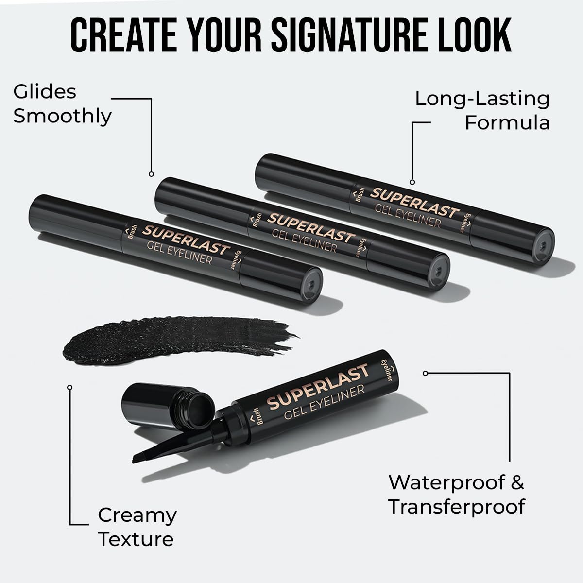 Insight Cosmetics Superlast Gel Eyeliner| Intense Matte Finish | Quick Drying |Smooth Application | Waterproof | Smudgeproof (GEL-07)