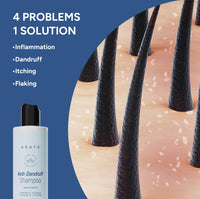 Arata Anti-Dandruff Shampoo for Women and Men I With Piroctone Olamine |Up To 100% Dandruff Reduction I Soothes Dry Flaky Scalp and Itching I Ideal For Dandruff Cure | 200 ML