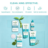 Simple Purifying Face Wash 150ml for oily, acne-prone, sensitive skin | 100% soap-free gentle cleanser for women & men