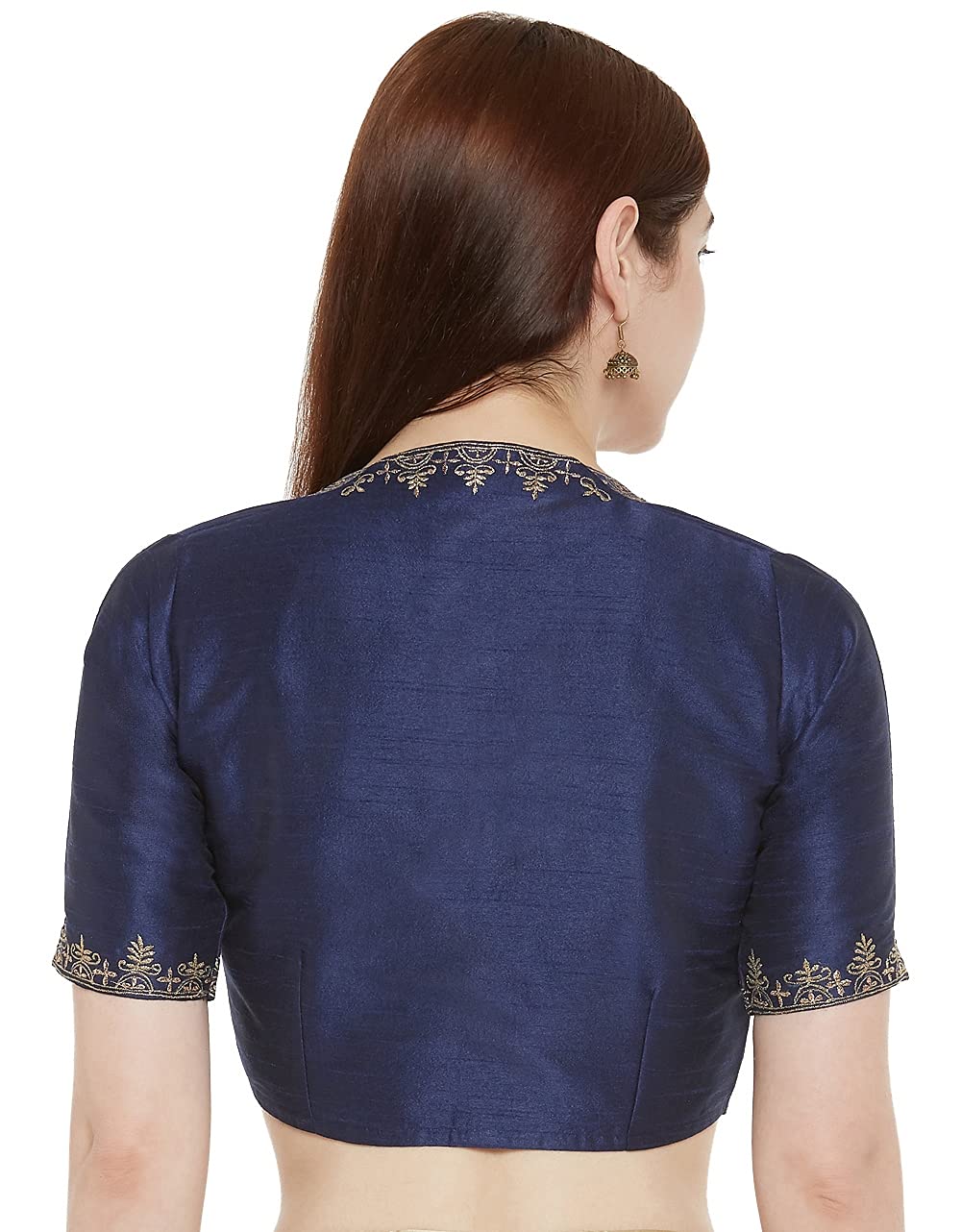 X3 Women's  Polyester Sleeve Readymade Saree Blouse