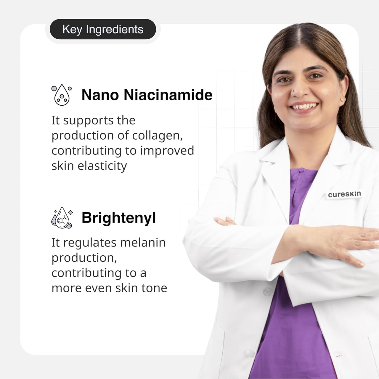 Cureskin Advance Skin Clear Niacinamide Face Serum | Serum for Acne and Dark Spots | Acne Scars Removal Serum