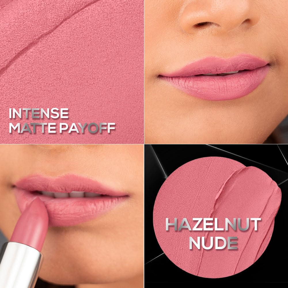 RENEE Prime Matte Lipstick - Hazelnut Nude, Lightweight & Long-Lasting Formula, Creamy Matte Finish, One Swipe Application, Non-Drying, Vitamin E Infused, 4.5Gm