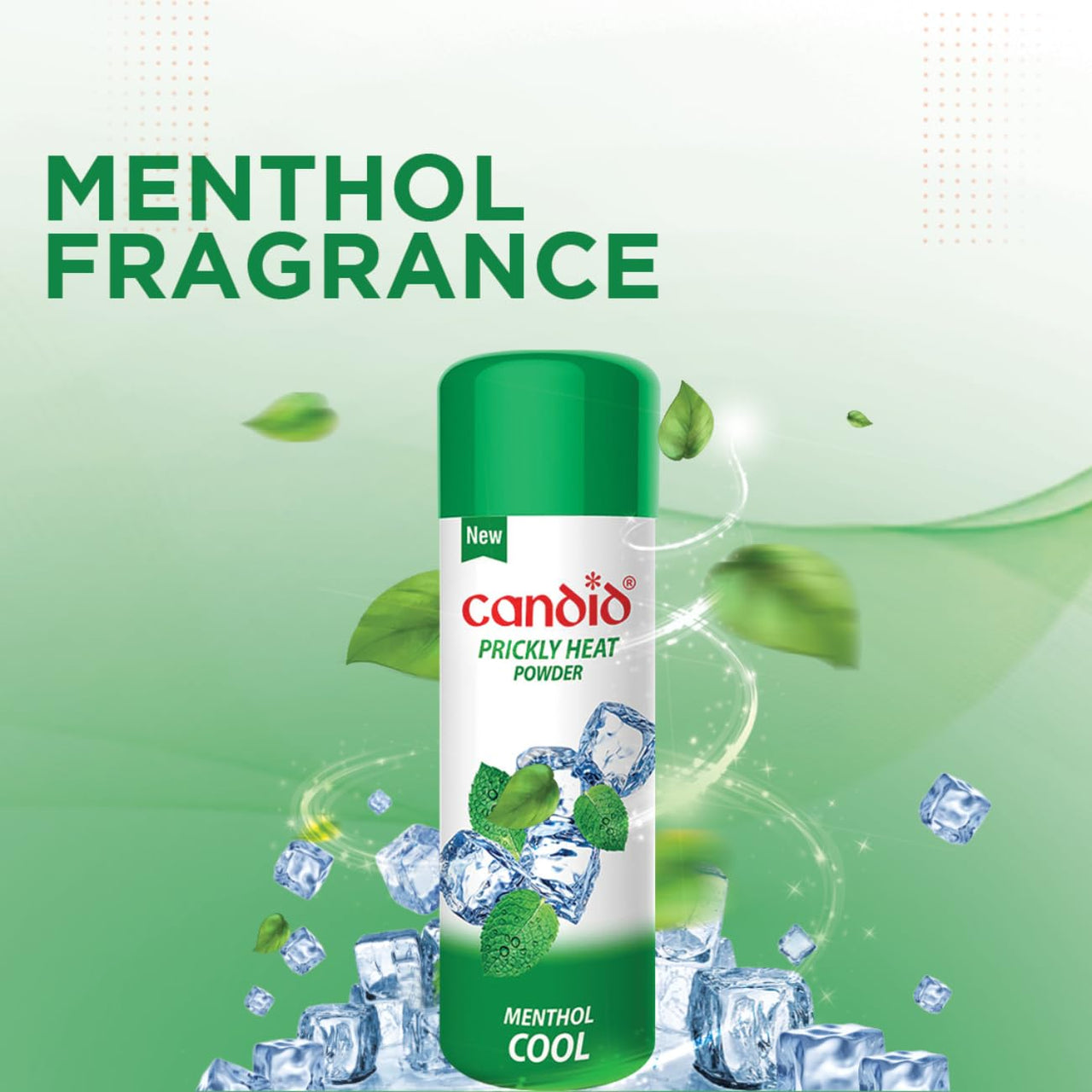 Candid Prickly Heat Powder | Relief from Rashes & Prickly Heat | Neem & Menthol Cooling | Soothing Relief from Itching & Burning | Sweat Absorption | Controls Bacterial Growth | 120g