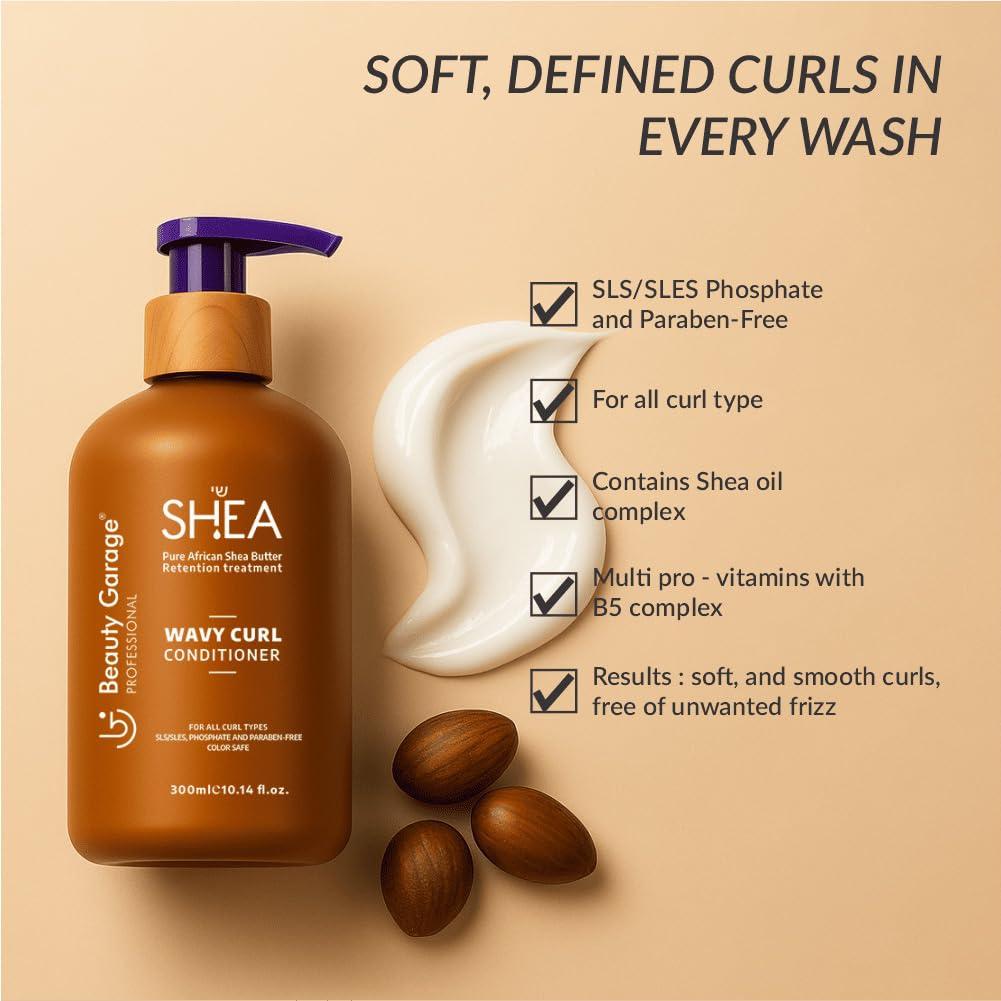 Beauty Garage Shea Retention Wavy Curl Conditioner 300ml