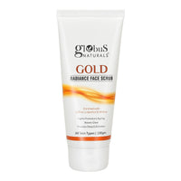 Globus Naturals Gold Radiance Anti Ageing & Brightening Face Scrub Enriched with Saffron, Liquorice & Walnut, 100 gms