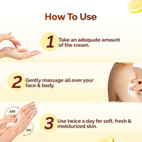 Mamaearth Vitamin C Daily Glow Light Moisturizing Cream with Vitamin C & Turmeric 200g | For Face, Hand & Body | 24H Moisturization | Quick Absorbing, Non-Greasy | Soft Moisturizer