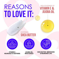 Blue Heaven Jelly & Butter Lip Balm infused with Jojoba Oil, Shea Butter + Vitamin E, smoothens Dry & Chapped Lips, Fades Pigmentation, Soften & Smoothes Plums Lips, Pink Rose, 3g