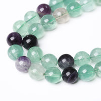 61pcs 6mm Natural Stone Beads Fluorite Gemstone Round Loose Beads for Jewelry Making DIY Bracelet Necklace Energy Crystal Healing Power Stone 15
