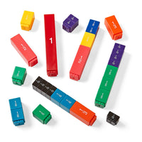hand2mind Plastic Rainbow Fraction Tower Cubes Montessori Math Materials for Kids to Learn Fraction Equivalence Math Manipulatives 4th Grade Fraction Cube, Homeschool Supplies (Set of 51)