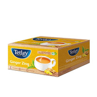 Tetley Ginger Zing Flavoured Chai Black Tea 50 Tea Bags,100 Grams