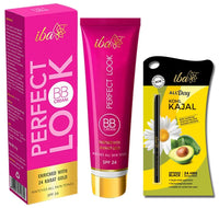 Iba Halal Care Perfect Look BB Cream With 24 Karat Gold, 30g & Iba Halal Care All Day Kohl Kajal, Jet Black, 0.35g