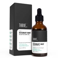 ThriveCo Rosemary Mint Hair Oil | For Hair Growth, Hair fall and Dandruff Control | Smoothens Dry Scalp & Split Ends | Suitable for both Men and Women |50ml