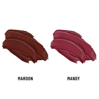 Seven Seas Lips & Cheek Tint Combo Pack of 2 | Matte Natural Blush for Women | Lip Tint with Vitamin E | Nourishing Cheek Tint (Maroon, Mandy)