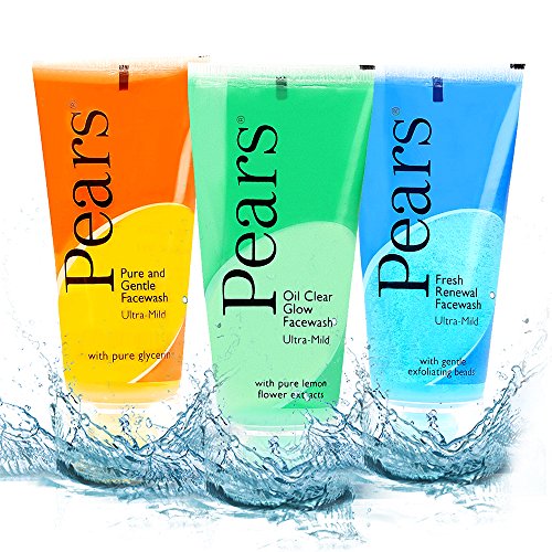 Pears Oil Clear Gentle Ultra Mild Daily Cleansing Facewash For Oil Free Matte Look, Ph Balanced, 100% Soap Free, Pure Lemon Flower Extract, 60g