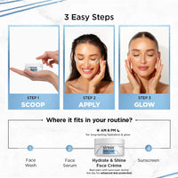 Streax Hydrate & Shine Serum Infused Face Cream Gel, 50 gm with 6% Glutathione & Hyaluronic Acid Complex