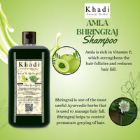Khadi Natural Herbal Amla & Bhringraj Shampoo for Men Women 1000ml