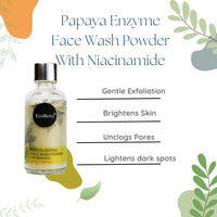 EcoBerry Papaya Enzyme Face Wash Powder | Talc Free, Hypoallergenic, Sensitive Skin 100% Pure, Organic | Natural | Alcohol Free | Preservative Free | Chemical Free | Vegan 30g