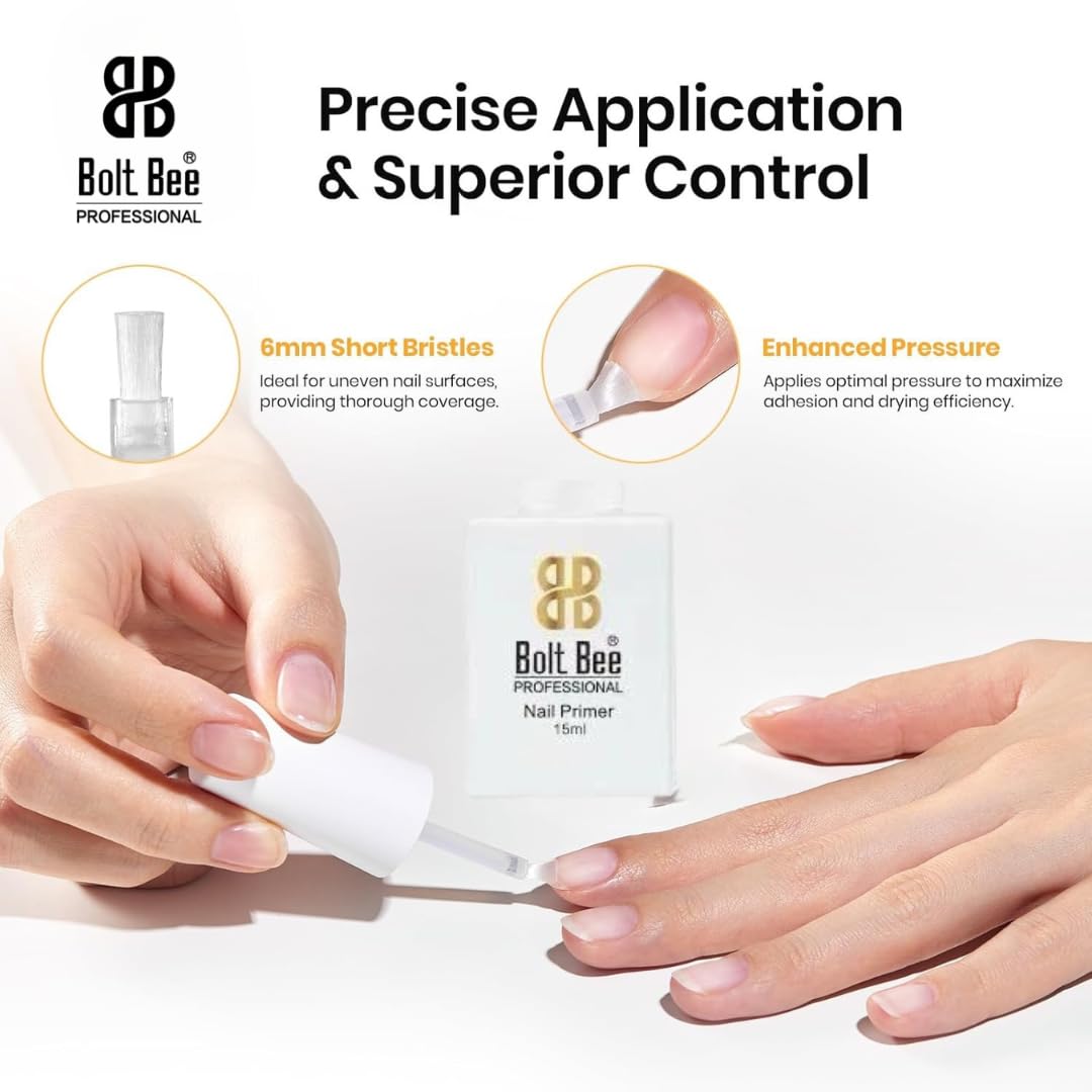Bolt Bee Nail Prep Dehydrator – Professional Nail Dehydrator for Acrylic, Gel & Press-On Nails – Removes Oil & Moisture for Better Adhesion – Fast-Drying, Air Dry Formula – 15ml