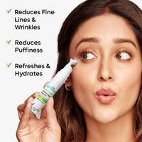 mCaffeine Fine Lines Reduction & Dark Circles Removal Duo | Enriched with Green Tea & Caffeine | Under Eye Cream & Hydrogel Under Eye Patches Combo for Women and Men | Value Pack