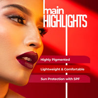 Juice Cosmetics Matte Luxe Lipstick - Vitamin E Enriched, Smudge-Free with Bio Retinol, Moisturizing Lock Technology, SPF 15, Long-Lasting (Red Hotness - M09)