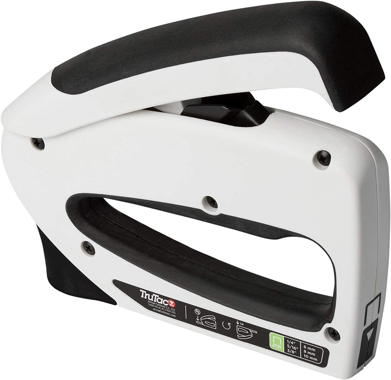 Arrow TT21 TruTac Forward Action Staple Gun, Manual Push Stapler for Upholstery, Crafts, Decorating, and Repairs, Fits JT21 Thin Wire Staples