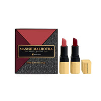 MyGlamm Manish Malhotra Hi Shine Mini Lipstick Set - Fiesta - 1.5g (Set of 2) | Blackberry & Flesh Pink Shade Lipsticks Combo | Long Lasting Lustrous Cream Finish