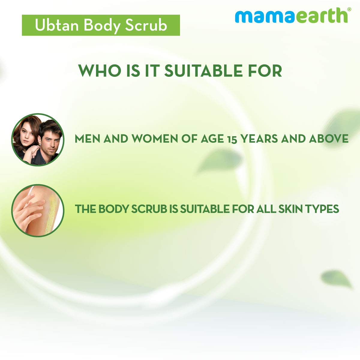 Mamaearth Ubtan Body Scrub for Men & Women 200g | With Turmeric, Saffron & Walnut Beads - Removes Sun Tan, Skin Brightening