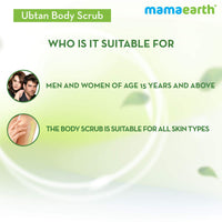 Mamaearth Ubtan Body Scrub for Men & Women 200g | With Turmeric, Saffron & Walnut Beads - Removes Sun Tan, Skin Brightening