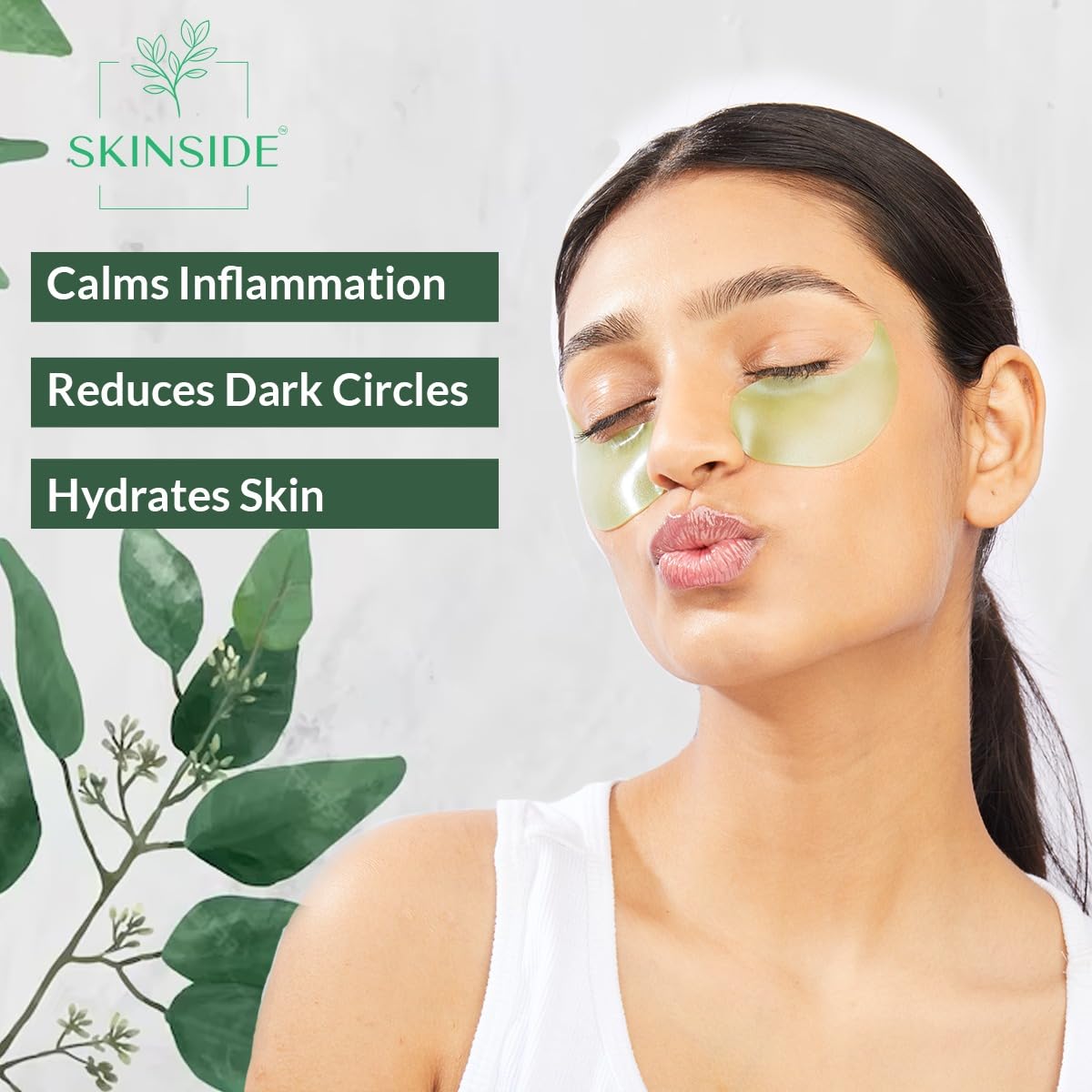 Skinside Under Eye Hydrogel Patches for Dark Circles With Caffeine, Niacinamide & Hyaluronic Acid Serum for Wrinkles & Puffy Eyes by Deep Hydration (28)