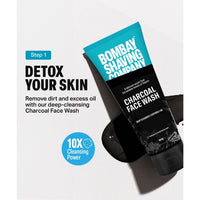 Bombay Shaving Company Valentine's  Day Gift Kit For Men|Activated Charcoal Facial Kit|Charcoal Face Wash, 100 Gm, Charcoal Face Scrub, 100 Gm, Neem & Charcoal Soap, 75Gm, Charcoal Peel Off Mask, 100Gm