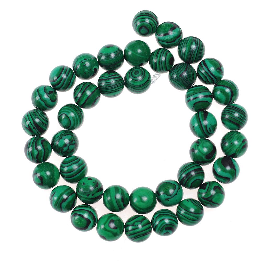 Natural Stone Beads 4mm Malachite Gemstone Round Loose Beads Crystal Energy Stone Healing Power for Jewelry Making DIY,1 Strand 15"