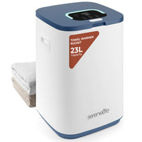 SereneLife Towel Warmers for Bathroom, 23L Luxury Heater, Blanket Warmer Bucket, LED Display, Up to 24 Hours Delay, 3 Heating Modes and Child Lock for Oversize Bathrobes PJ's  and More (Pink) Pink