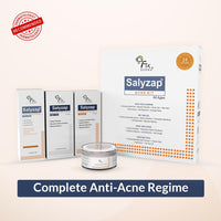 Fixderma Salyzap Acne Kit, Acne Kit for Face, Acne Control Kit, Complete Skincare Regimen for Acne and Dark Spots, Includes Salyzap Facewash, Day time gel, Night time gel and Face pack,