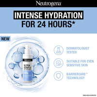 Neutrogena Ultra Gentle Daily Moisturiser | Oil Free | Glycerine, Niacinamide & Vitamin B5 | Light Weight & Non Greasy | Dry & Sensitive Skin | 100ml